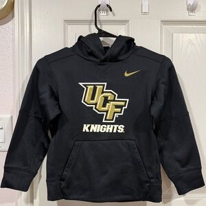 Nike Kids Black Hoodie with Gold Accents